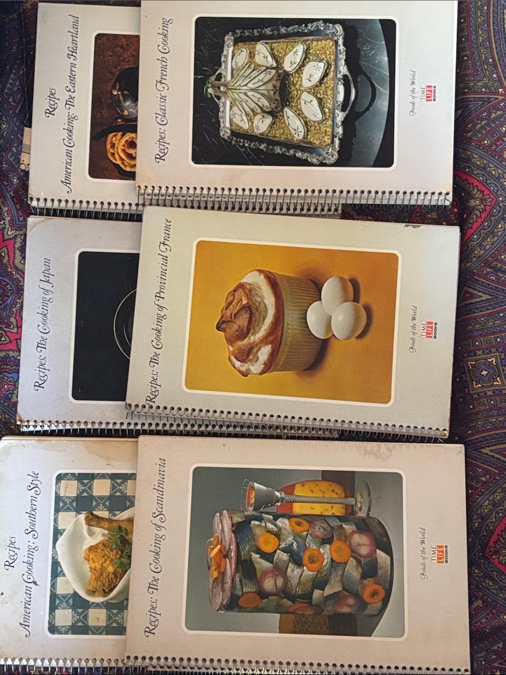 Vintage Spiral-Bound Recipe Book Collection - White Covers